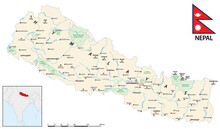 Detailed Map Of The Asian Himalayan State Of Nepal