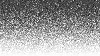 Poster - Black Noise Stipple Halftone Gradient Isolated PNG Distressed Textured Grunge Background