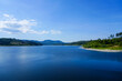© Elly Miller - View of the Grane reservoir with the surrounding nature near Goslar. Landscape at the Granetalsperre in the Harz Mountains.