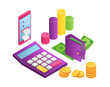 © creativeteam - Income distribution, investment, money savings concept vector illustration. Investors distribute money with goal of future benefit.