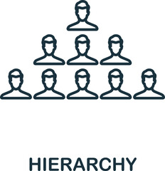 Wall Mural - Hierarchy icon. Monochrome simple Company Structure icon for templates, web design and infographics