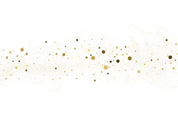 Wall Mural - Gold dust, light gold glitter round confetti background.