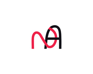 creative NA letter logo design template vector