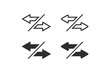 Transfer arrow icon set. Two opposite arrows illustration symbol. Sign exchange arrows vector flat.