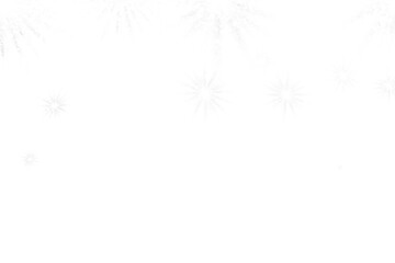 Wall Mural - christmas falling snow effect abstract lights and snowflakes transparent isolated border