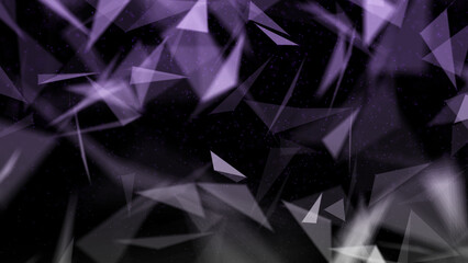 Poster - Abstract plexus pink geometry background. Digital technology network connection concept. 3D rendered illustration.