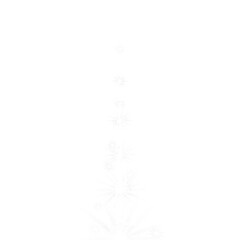 Wall Mural - fabulous christmas tree illustration abstract lights and snowflakes transparent isolated decoration