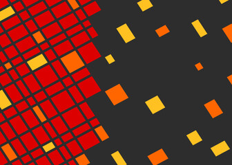 Poster - Abstract background with colorful irregular square pattern. Abstracts pixelate background