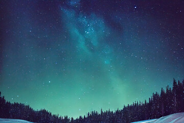 Wall Mural - starry night sky