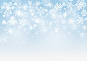 Vector light blue snowflake background