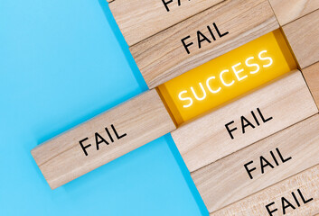 success and failure alternative options. reaching to success after many failures or learning from mi