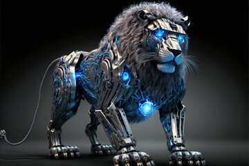 Robot beast animal, with epic electric power