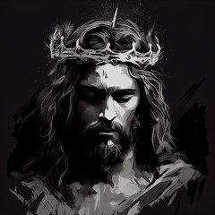 Poster - Jesus Christ Healing Meditation Ilustrations