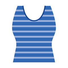 Wall Mural - Striped women tank top. Clothes, accessories for man and woman. Vector illustration of garment from wardrobe isolated on white