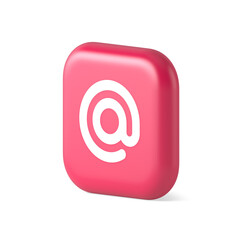 Poster - Email address digital symbol button internet chatting cyberspace communication 3d isometric icon