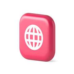 Poster - Internet connection global browsing information button cyberspace data search 3d isometric icon