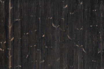 Old black wooden background. Timber board texture