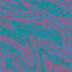 Aufkleber - Psychedelic surrealistic organic pattern with colorful lines. Reaction–diffusion background.