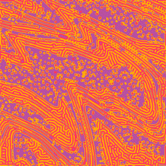 Aufkleber - Psychedelic surrealistic organic pattern with colorful lines. Reaction–diffusion background.
