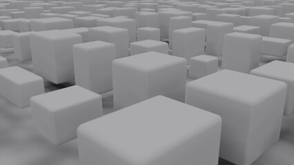 Wall Mural - grey cubes graphic graphics - randomization concept - abstract 3d rendering