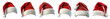 © Jonas - Set collection of  isolated santa claus christmas hats on transparent background
