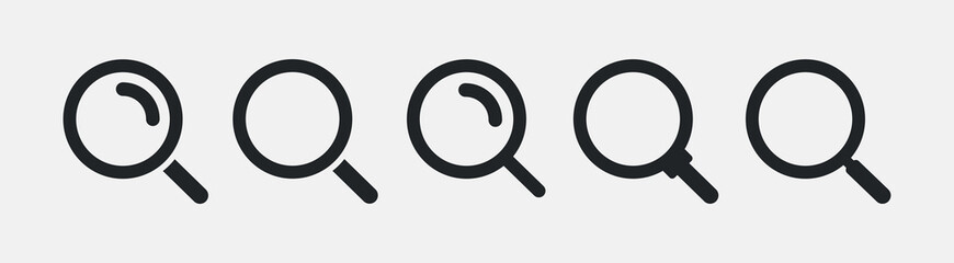 Poster - Search Icon vector. Isolated Magnifying glass icon flat classic design. Flat icon.