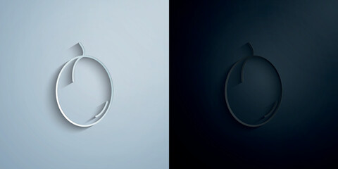 Poster - Plum paper icon with shadow vector illustration