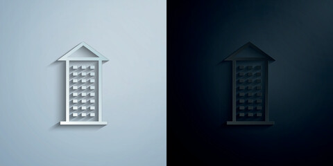 Poster - Building paper icon with shadow vector illustration