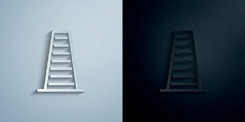 Poster - Building paper icon with shadow vector illustration
