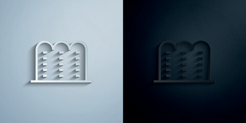 Poster - Building paper icon with shadow vector illustration