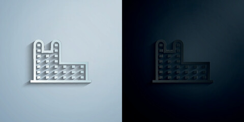 Poster - Building paper icon with shadow vector illustration