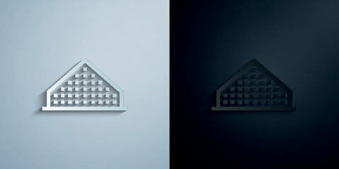 Poster - Building paper icon with shadow vector illustration