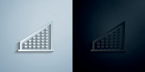 Poster - Building paper icon with shadow vector illustration