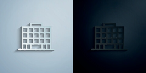 Poster - Building paper icon with shadow vector illustration