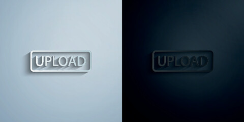 Fototapete - Loading paper icon with shadow vector illustration