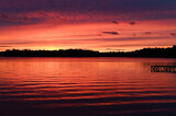 Fototapeta Paryż - Dusk on a lake with evening clouds 2