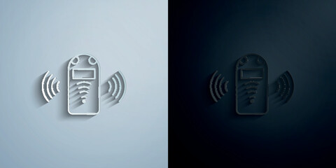 Fototapete - Artificial assistant concept line paper icon with shadow vector illustration