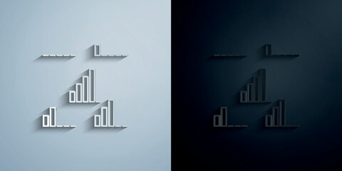 Aufkleber - Set of signal paper icon with shadow vector illustration