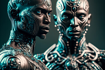 aliens, extraterrestrial civilizations. digital art