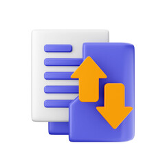 Fototapete - folder icon illustration 3d render