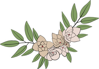 decorated floral drawing