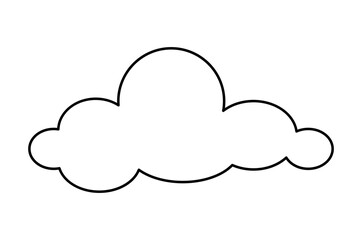 Poster - cloud line icon. graphic element for printing on fabric. minimalistic creativity and art. logotype f