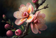 A Close Up Of A Peach Blossom