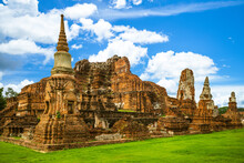 The Ruins Of Wat Mahathat In Ayutthaya, Thailand