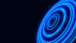 futuristic abstract technology background with blue circles and copy space . 