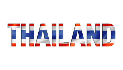 Wall Mural - thailand flag text font