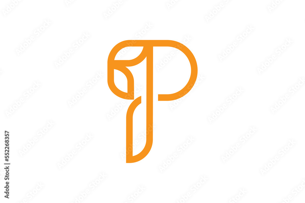 minimalist letter p logo design, modern letter p, letter p 
