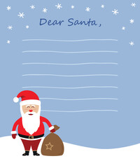 christmas wish list letter to santa claus for kids