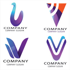 Creative letter V logo design unique vector file free download, If you want to get letter logo design ideas then visit my website today download your design very easy and free from here thank you.