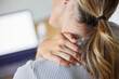 © Nadia L/peopleimages.com - Business woman, stress and laptop with neck pain, tired and injury from working or strain in office. Burnout, overworked and stressed female worker massage sore, ache and muscle in neck in workplace